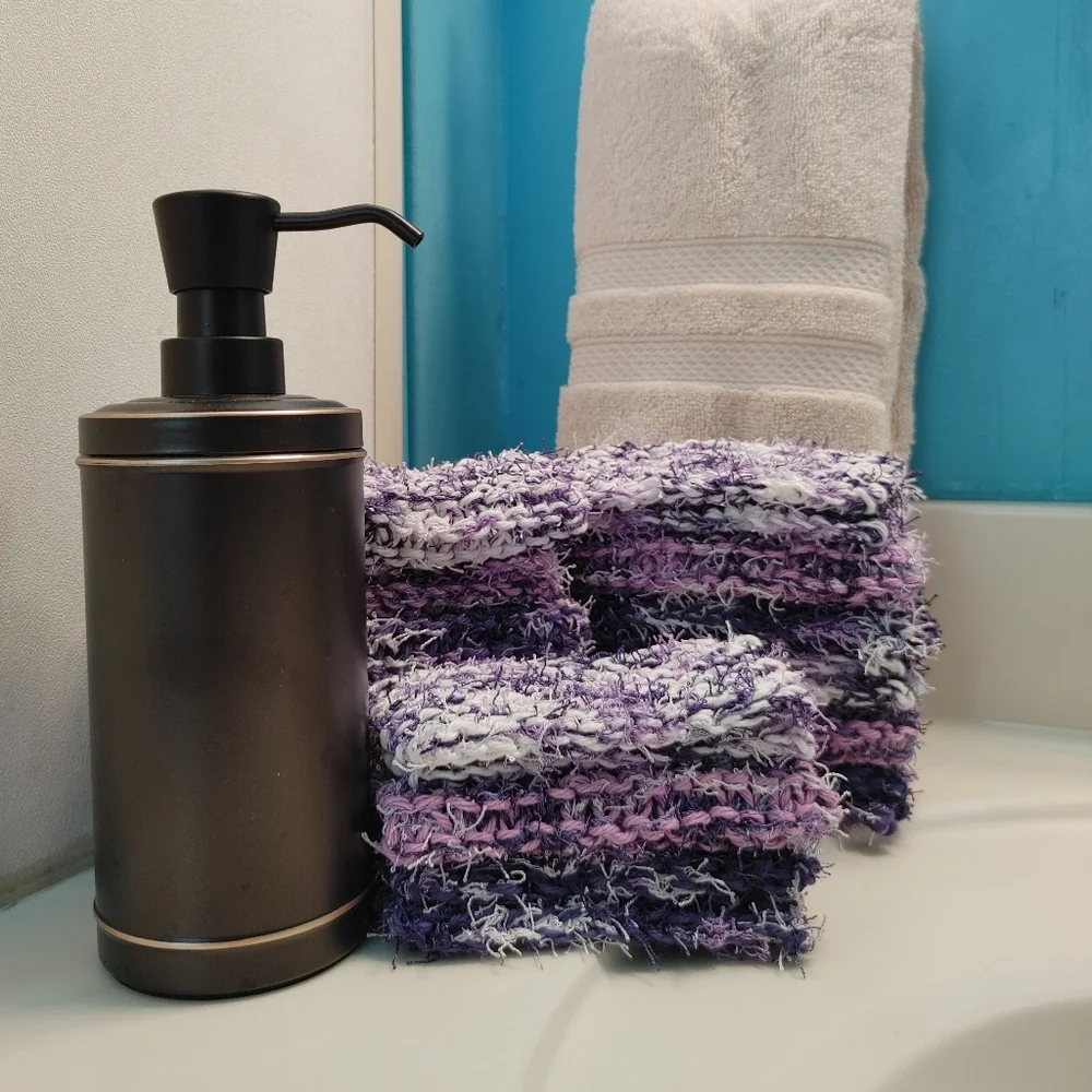 Scrubby Exfoliating Washcloths, Jelly, 3-Piece Set